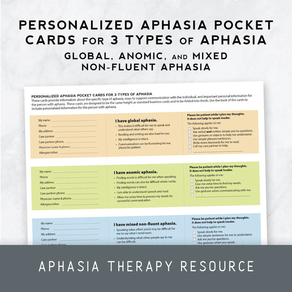 aphasia picture cards pdf